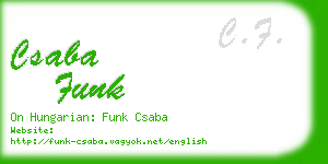 csaba funk business card